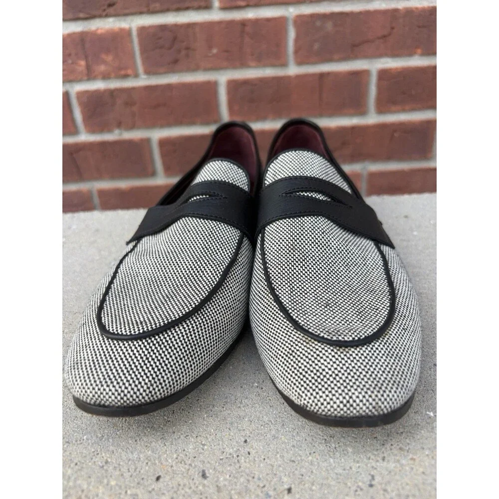 $470 BOUGEOTTE Women’s Loisir  Gomme panelled Penny loafers 37 EU Italy Made